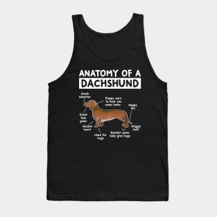 Funny Anatomy Dachshund Wiener Dog Cute Doxie Lover Tank Top